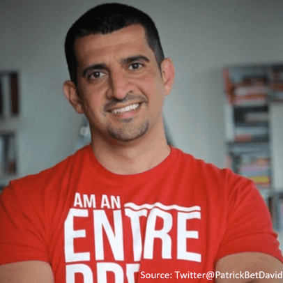 Patrick bet david with source